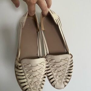 Nisolo Cream Huarache Style Women Shoes